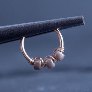 16G 18G 20G Violet Picasso Nose Ring, Cartilage Earring, Daith, Rook, Helix, 316L Stainless Steel, Silver, Gold Filled, Rose Gold