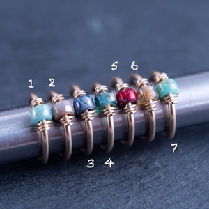 Boho Nose Hoop Ring or Cartilage Earring 18G 20G