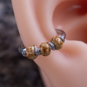 14G 16G Clicker Hinged Conch Piercing Ring Hoop, Chunky Large Thick Cartilage Earring, 316L Surgical Steel