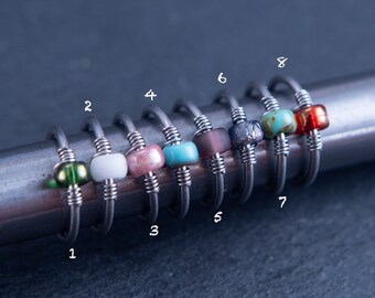 Thick or Thin Boho Colour Choice Nose Hoop Ring or Cartilage Earring 16G 18G 20G 22G