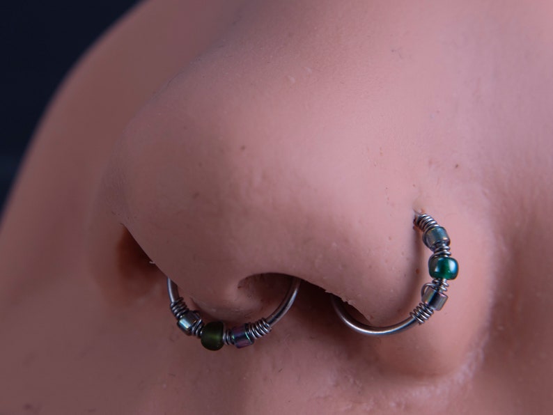 20G 22G Silver, Stainless Steel, Titanium Nose Ring, Cartilage Earring, Helix, Tragus, Rook, Daith image 7