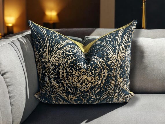 Luxurious GP & J Baker Velvet Pillow Cover | Historic Royal Palaces Wolsey Bronze Cushion | High-End Glam Decor | 20x24 inch