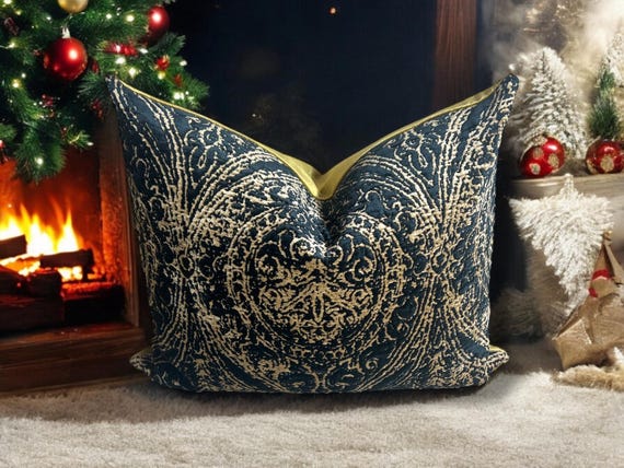 High End GP and  J Baker Wolsey Velvet Pillow Cover: Antique Bronze Black, 20x24