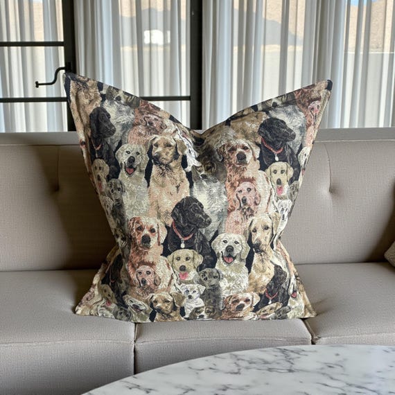 Luxury Designer Tapestry  in dogs Pillow Cover - Handmade Interior Decorative