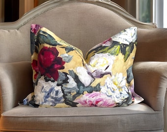 Designer Guild   Octavia  Pillow Cover in Floral F2014/01 -On Both Sides / Designer pillow cover/High End pillow/Decorative pillow