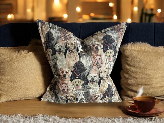 Luxury Designer Tapestry  in dogs Pillow Cover - Handmade Interior Decorative