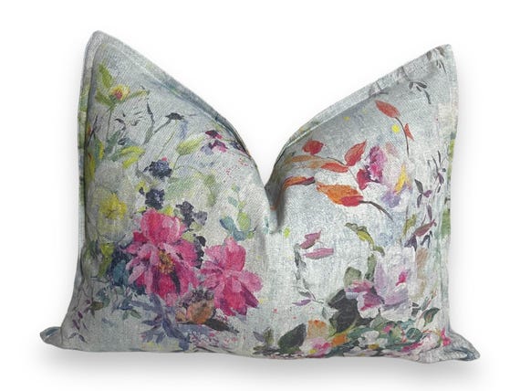 High End Luxury  Designer Guild AUBRIET 100% Linen Pillow Cover in FUCHSIA FDG2559/01 , Handmade Cushion , Interior Decorative , Victorian