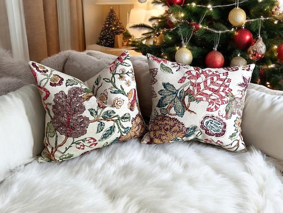 Luxury Clarke and Clarke Moroccan Cotton Pillow Covers: Victorian-Inspired Handcrafted Decorative Cushions