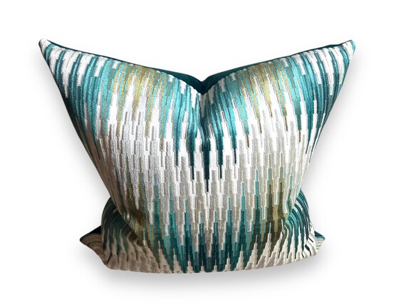 HighEnd Designer Quintero  Velvet  Pillow Cover in Jade 7960/02 - Luxury cushion- Decorative pillow-Handmade Interior decorative