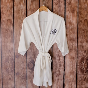 Personalilzed Thigh Length Waffle Robe