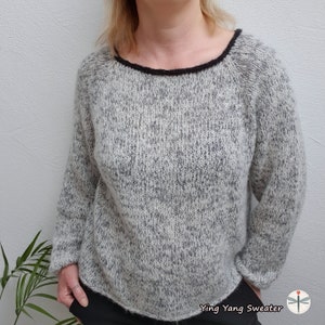 KNITTING INSTRUCTIONS - Knitted sweater Ying Yang Sweater - Instructions for knitting yourself