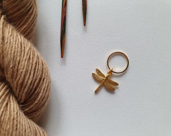 High-quality stitch marker dragonfly, golden dragonfly pendant, key ring