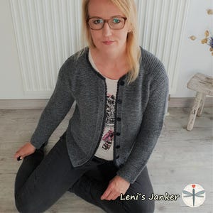 KNITTING INSTRUCTIONS Leni&#39;s Janker traditional costume knitted using the Raglan from the top method Instructions in German Instant download