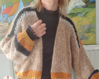 Knitting pattern for an oversized cardigan / Lana Cardigan / Mohair cardigan / Instant download as a PDF in German