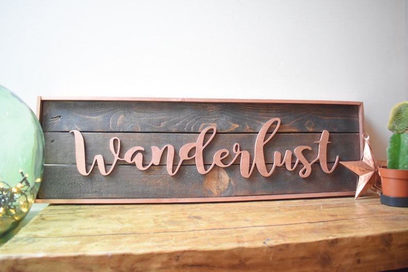 Wanderlust Gift-Adventure Awaits-Rustic-Wood Sign-Home Decor-Wall Art-Rustic Decor-Custom-Logo Design-Wall Decor-3D-Farmhouse Sign-Handmade image 8