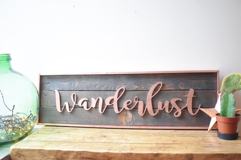 Wanderlust Gift-Adventure Awaits-Rustic-Wood Sign-Home Decor-Wall Art-Rustic Decor-Custom-Logo Design-Wall Decor-3D-Farmhouse Sign-Handmade image 6