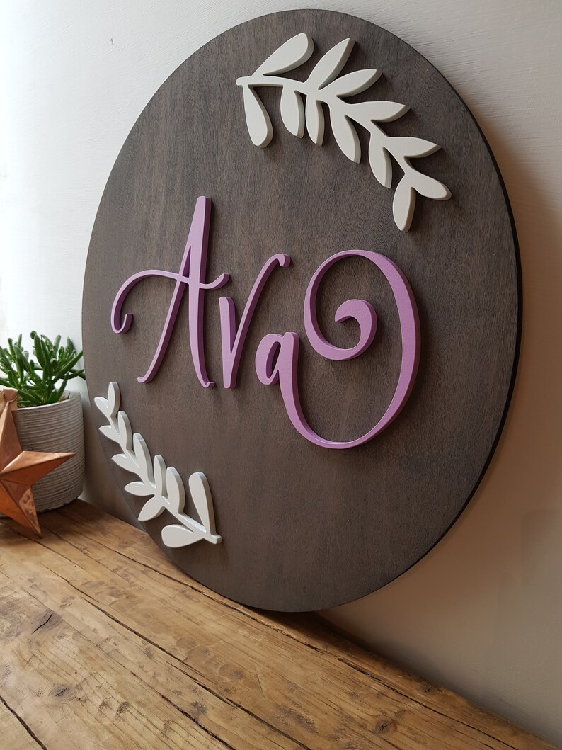 Nursery Decornursery Artnursery Name Signwood Etsy UK