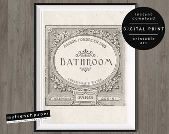 Vintage bathroom art | Etsy Vintage bathroom art | Etsy