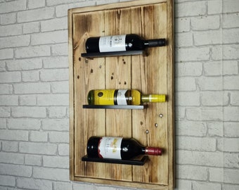 Design wine rack "Merlot" pallet wood steel