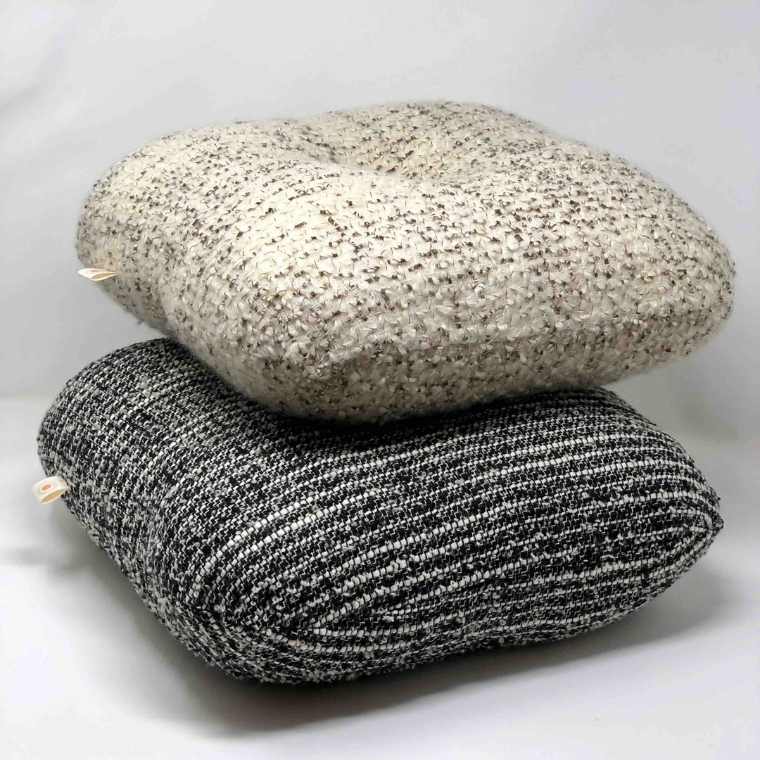 Minimalist Decorative Cushion Handmade in France Round Rounded 45x45cm ...