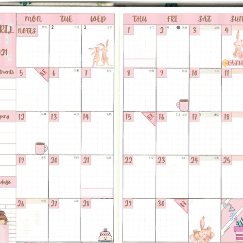 Hobonichi Weeks Printable Monthly Undated Monthly Hobonichi | Etsy