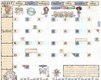 Jibun Techo Monthly Planner Stickers - Updated to the Month and Year of your Choice