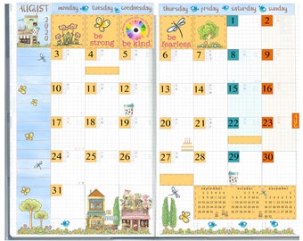 Jibun Techo Monthly Planner Stickers - Updated to the Month and Year of your Choice