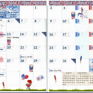 Jibun Techo Monthly Planner Stickers - Updated to the Month and Year of your Choice