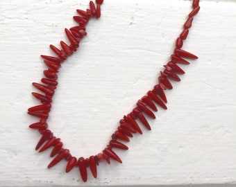 Coral branch necklace