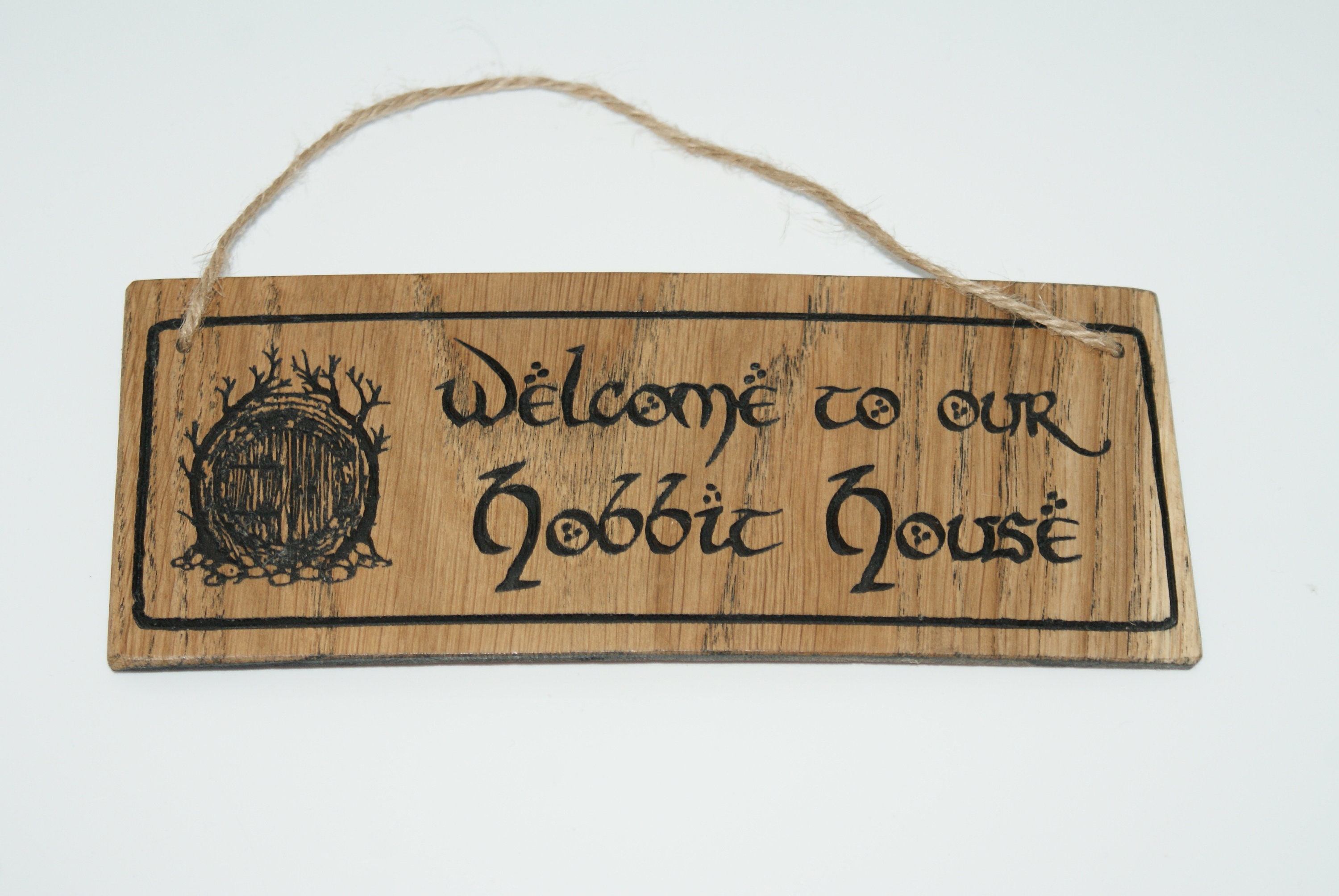 Welcome to Our Hobbit House, Lord of the Rings, Wooden Signs, Hanging ...
