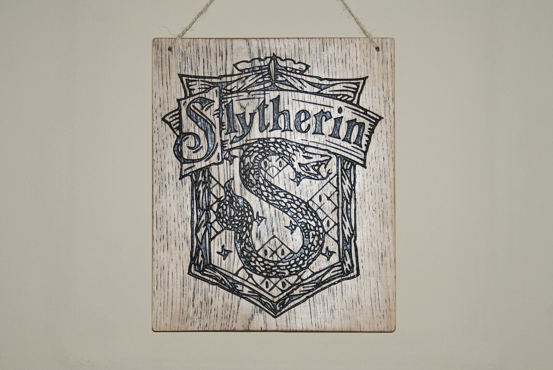 Slytherin Sign Harry Potter Wooden Sign New House Harry - Etsy