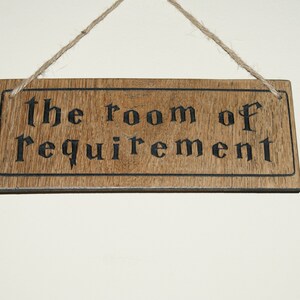 The Room of Requirement Sign, Wooden Sign, Magical Shop, Harry Potter ...