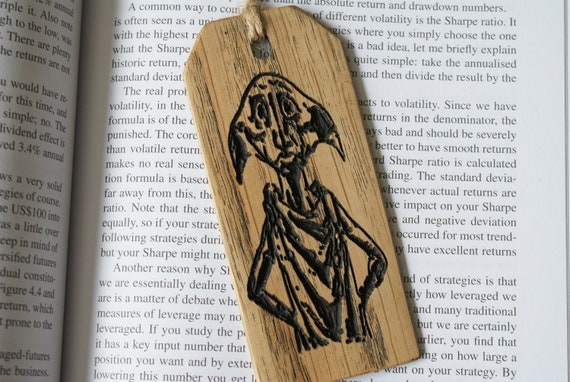 Wooden Bookmark Dark Mark HP Bookmark. Reading. Reading. 