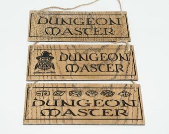 Dungeon Master, Wooden Sign, DnD, Dungeons and Dragons, Signs, DnD sign, Dungeon Gift, RPG Gift, Wall hanging sign, Geek Sign