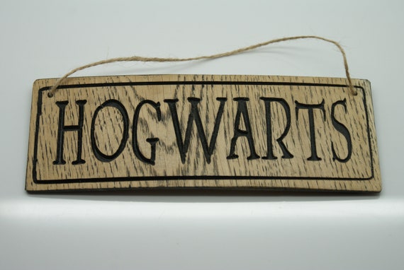 Hogwarts Wooden Sign, Wizardry Gift, Harry Potter Sign, Wooden