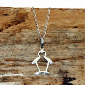 Girls Sterling Silver Penguin Pendant and Chain - Gift for girl - Animal Jewellery - Necklace - Silver Jewellery - Silver Penguin - EMP-3