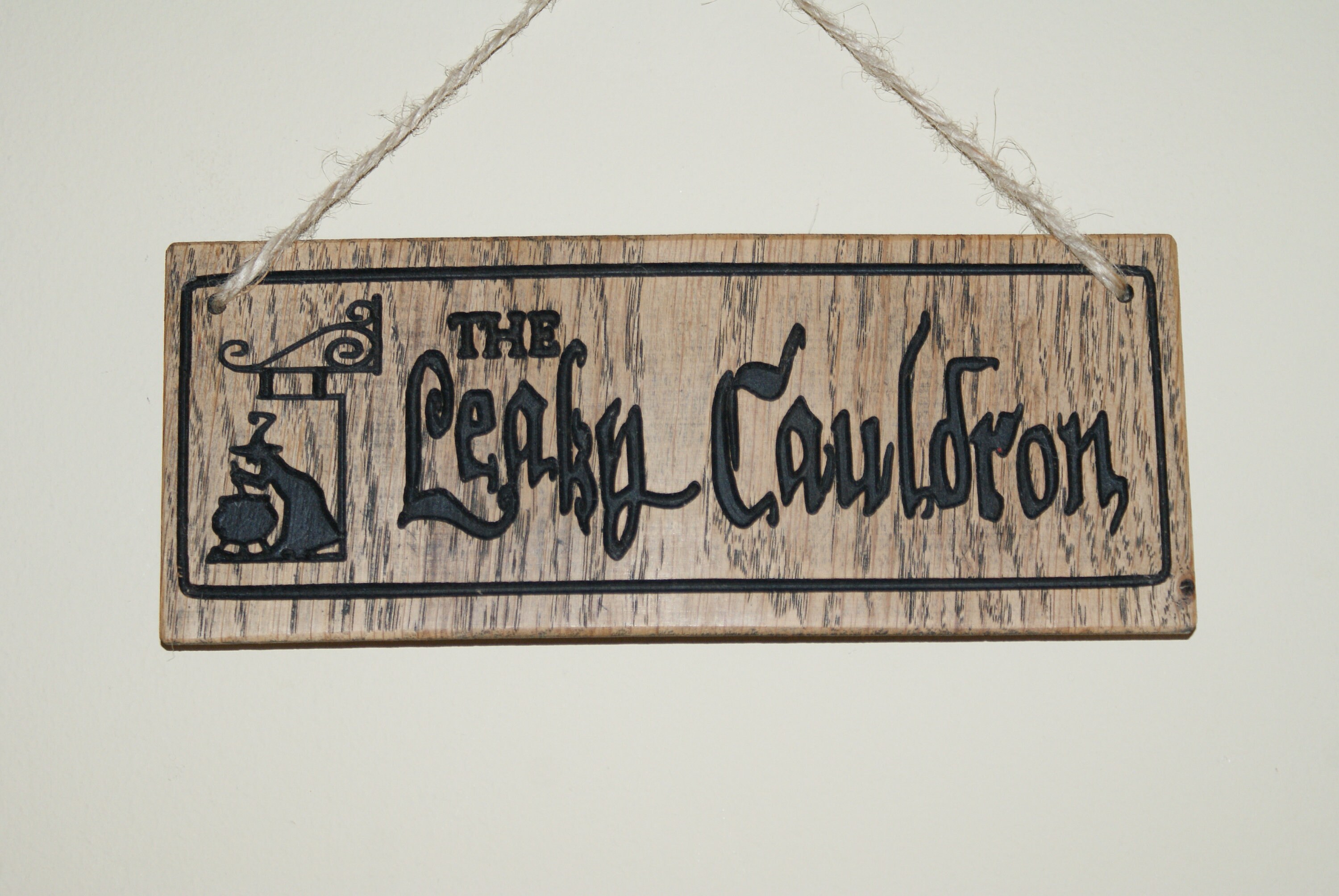 The Leaky Cauldron. Home Decor Wall Hanging Wooden Sign - Etsy UK