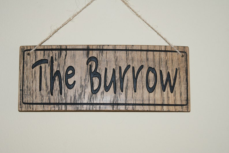 The Burrow, Funny Sign, Harry Potter, Wooden Sign, Wooden Sign, Harry ...