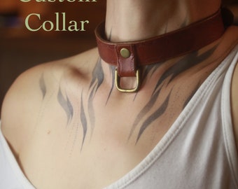 Custom Collar! BLACK or BROWN- with custom engraving: made from recycled materials!