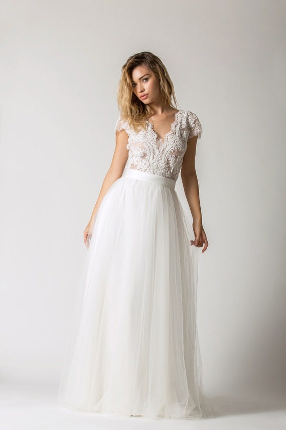 plus size wedding dress separates