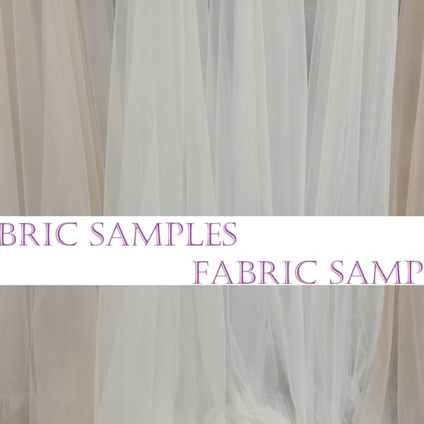 Fabric Sample Tulle Lace Crepe Satin