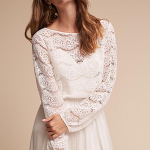 MEGHAN lace bridal top