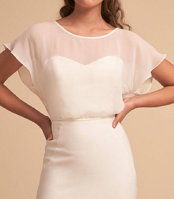 sheer bridal top