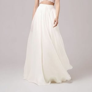 white chiffon maxi skirt uk