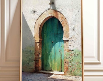 Moroccan Art Digital, Moroccan Wall Art, Moroccan Door, Marrakech Art, Oriental Art, Vintage Mediterranean, Moroccan Decor Digital Download