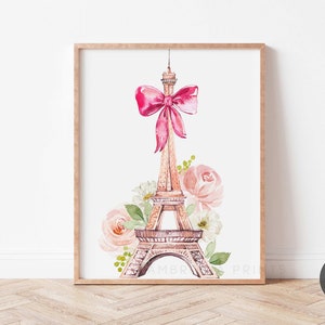 Paris Nursery Wall Art, Paris Nursery Print, Paris Printable Art, Travel Nursery Print, Paris Nursery Decor, Girl Nursery Wall Art
