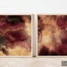 Burgundy Wall Art Set of 2 Burgundy Gold Wall Art Printable | Etsy