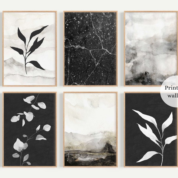 Black and White Modern Art Etsy