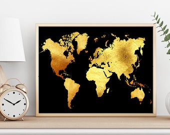 Black and Gold Decor - Etsy