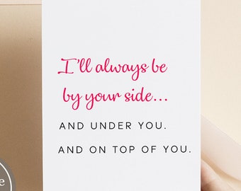 Naughty Valentines Day Card for Boyfriend, Sexy Valentines Day Card for Husband, Printable Valentines Day Card for Him, Instant Download